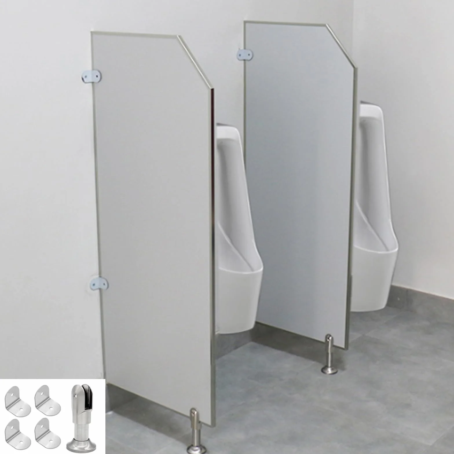Mamparas sanitarias para urinarios de pie mampara de baño Tabique Separador De Urinario Para Paredes Partición De Inodoro Con Pantalla De Orinal Apto para escuelas y centros comerciales. ( Size : 1PCS