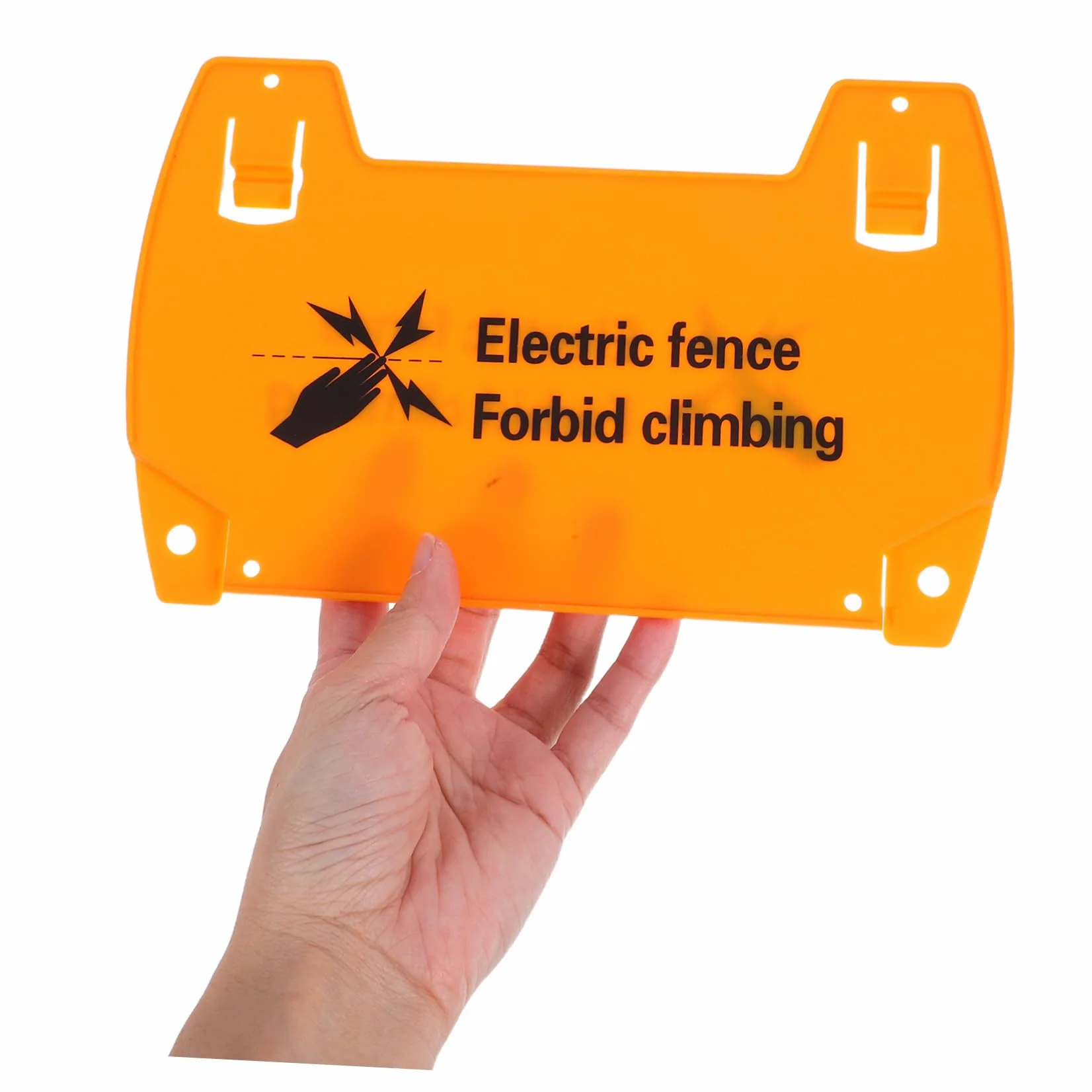 Señales de Plástico Amarillo de 6 Piezas para Advertencia y Cerca Eléctrica