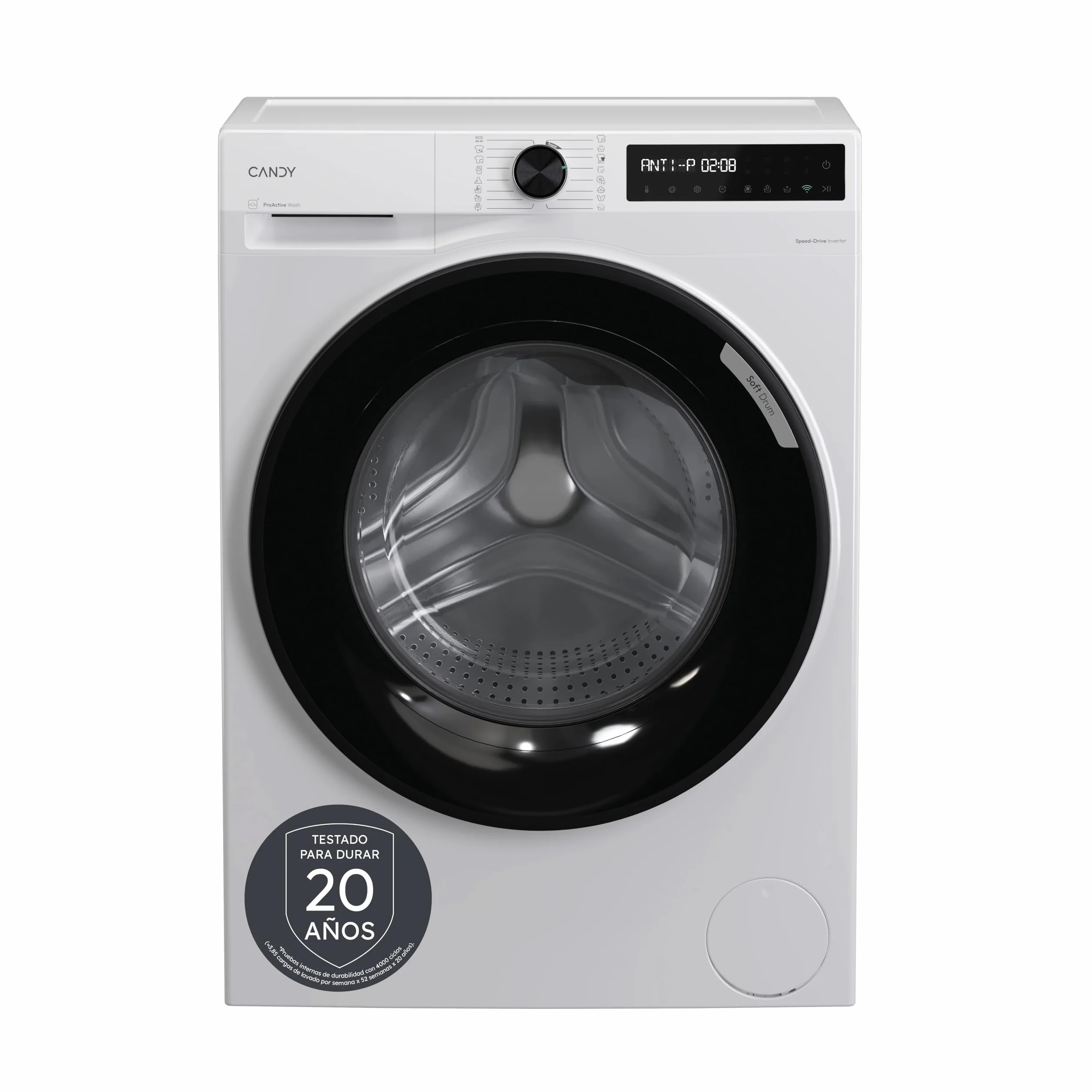 Candy ProWash 500 BR 410BL8-S Lavadora 10 kg 1400 RPM Display Digital WiFi Motor Inverter SpeedDrive Blanco