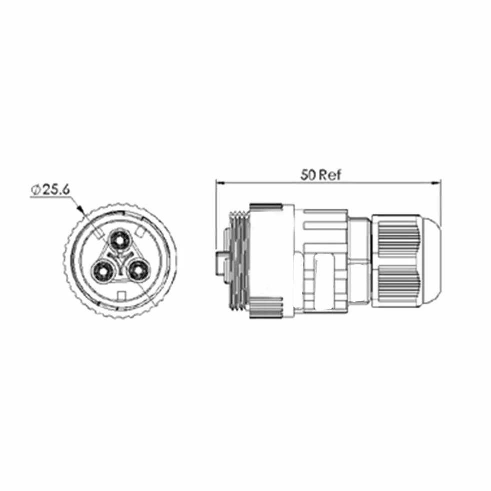 Conector solar de CA para microinversor APSystems EZ1 EZ1-M, 17,5 A, IP68, impermeable, resistente a los rayos UV, rango de funcionamiento de -40 °C a 85 °C