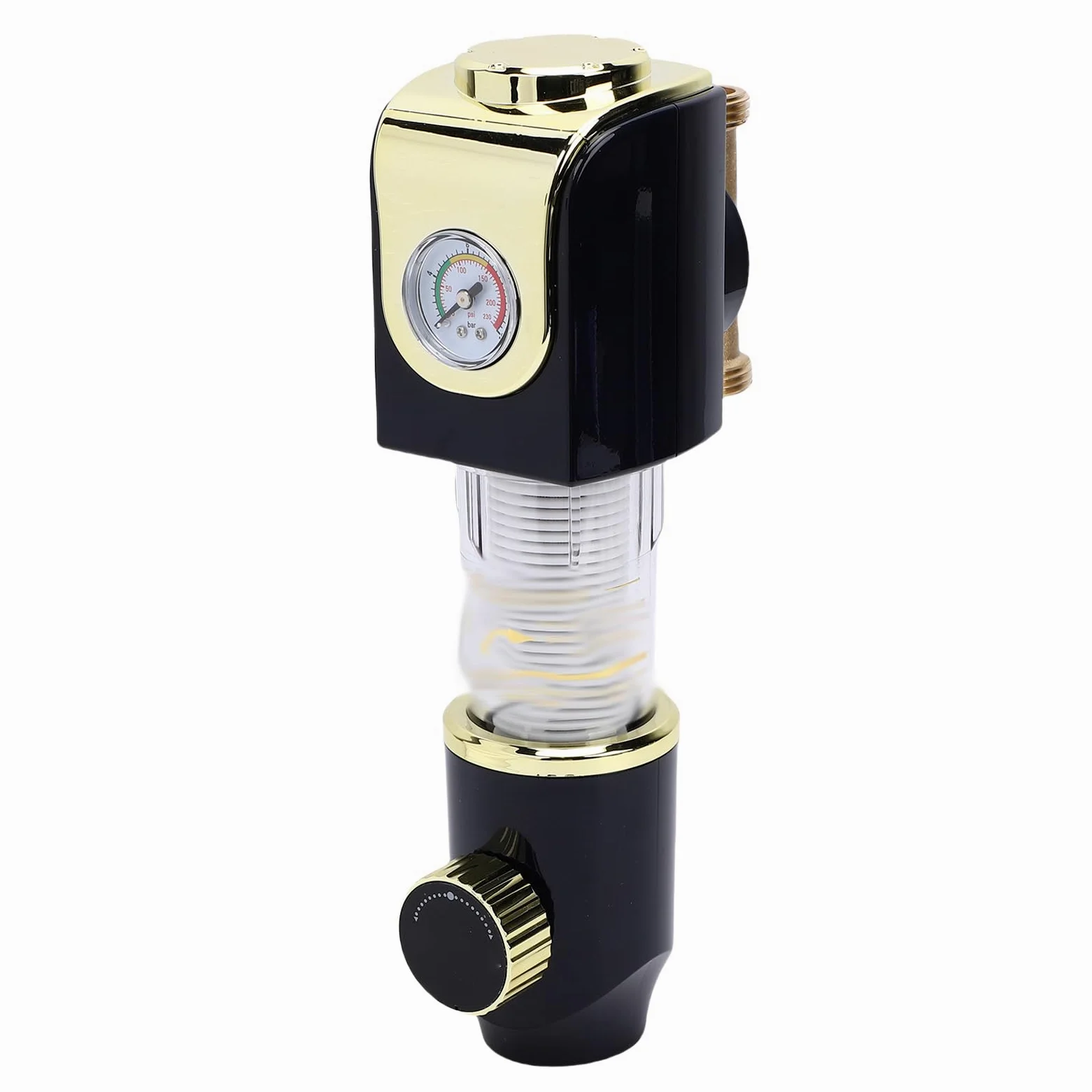 Generic 【título】 de Prefiltración de Agua con Filtro de Sedimentos Prefiltro de 1/2 Pulgada con Manómetro Lavado Automático de 40 μm