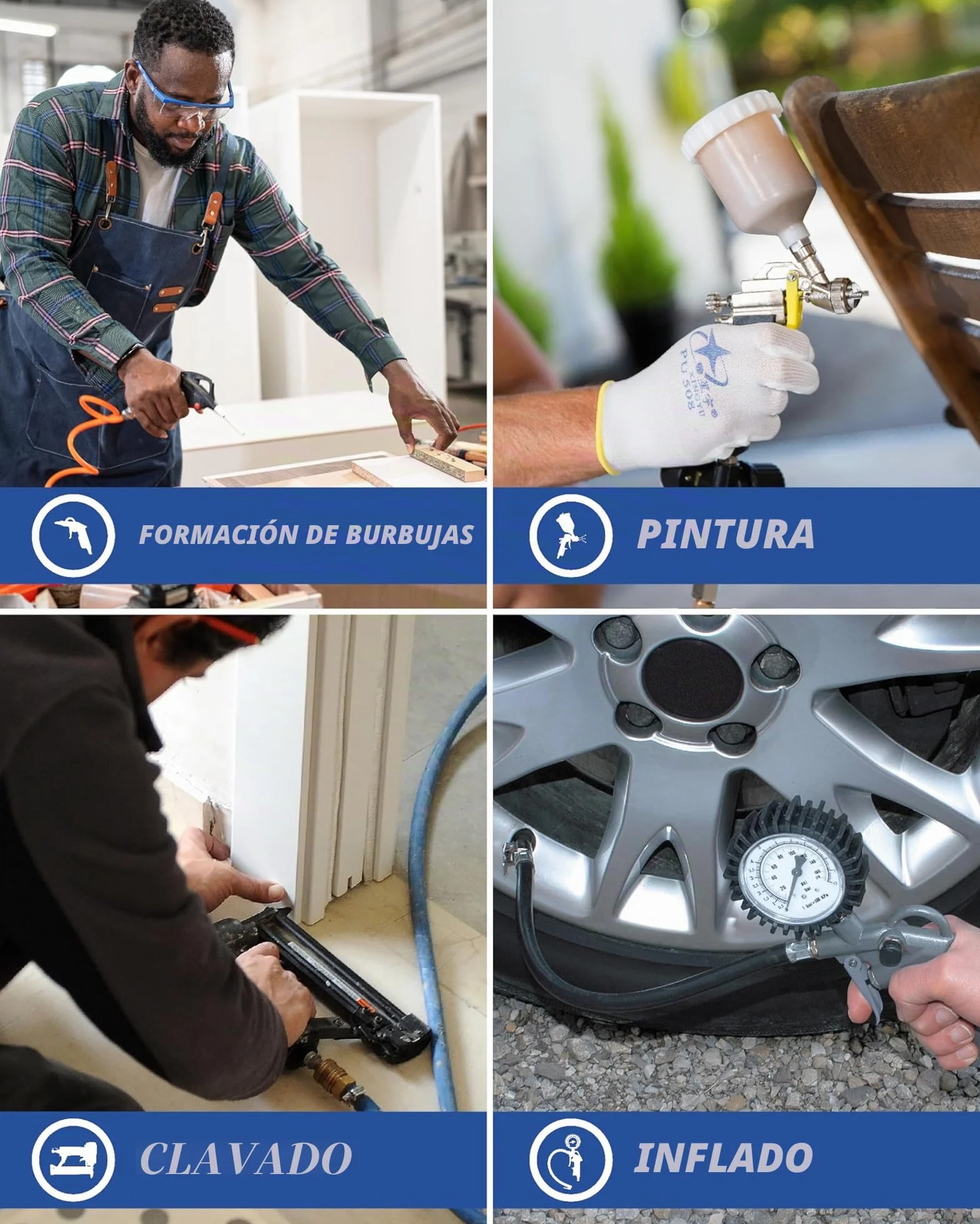 Compresor de aire MICHELIN MB5020 50L 2CV 8bar 170L/min