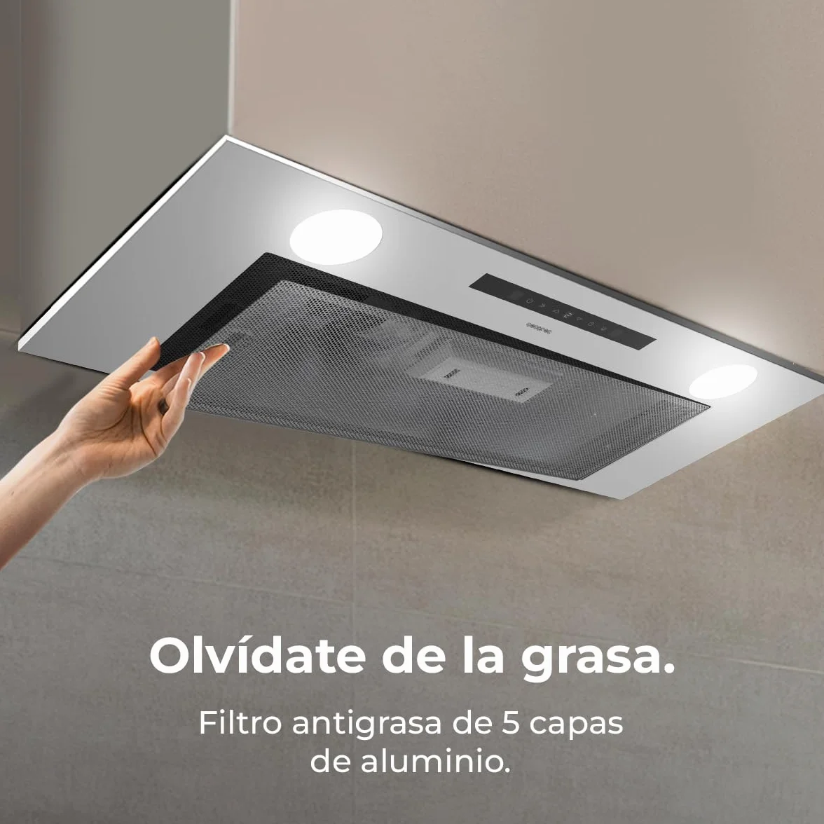 Cecotec Campana Integrable Bolero Flux IT 75cm 550m3/h 70W Inox A++
