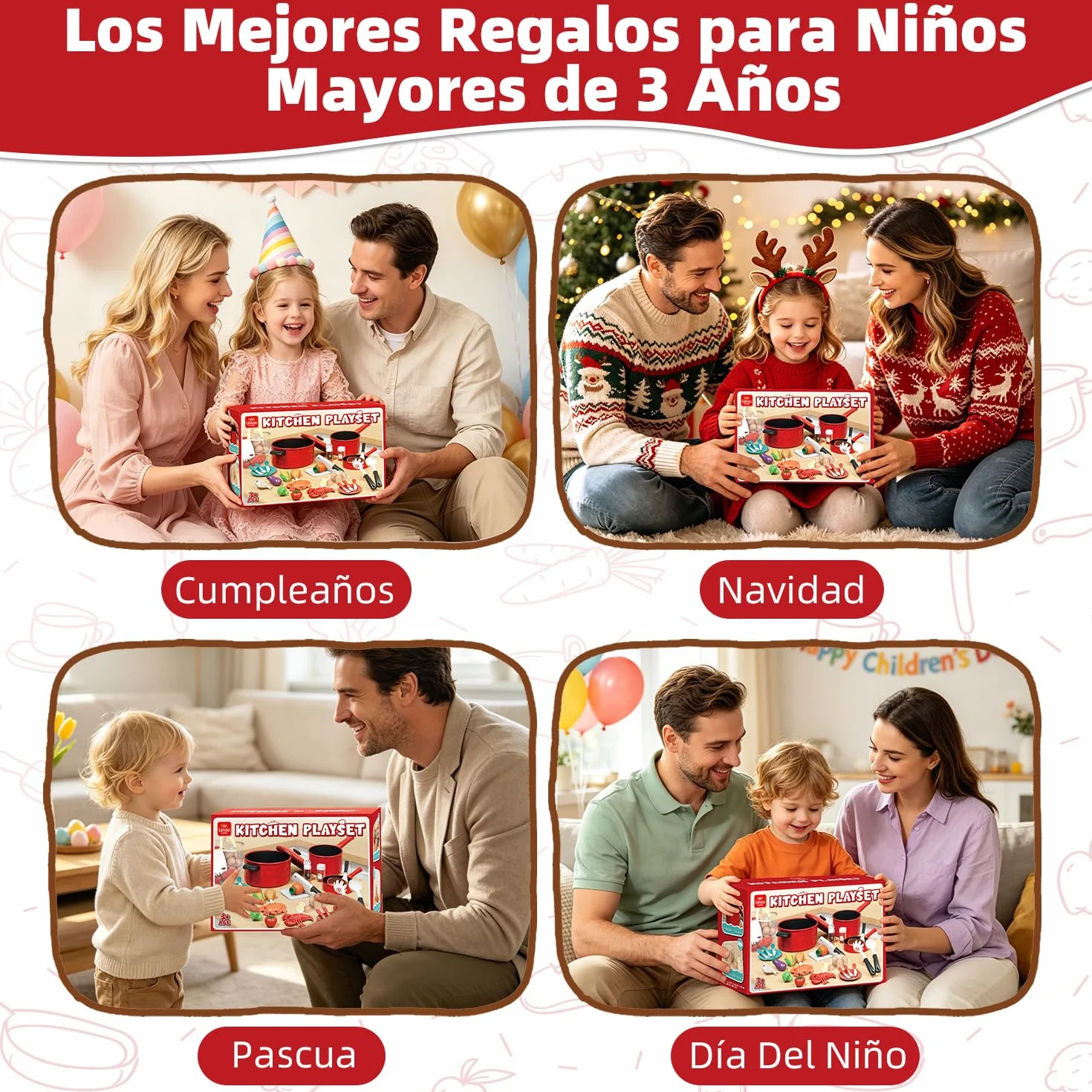 Lehoo Castle Cocinita Infantil para Cortar Alimentos y Verduras, Juguete de Cocina para Niñas 3-8 Años