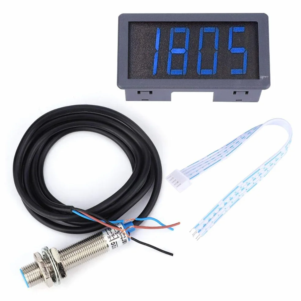 Tacómetro Led Azul Sensor de Proximidad Hall NPN 12x12x4 mm
