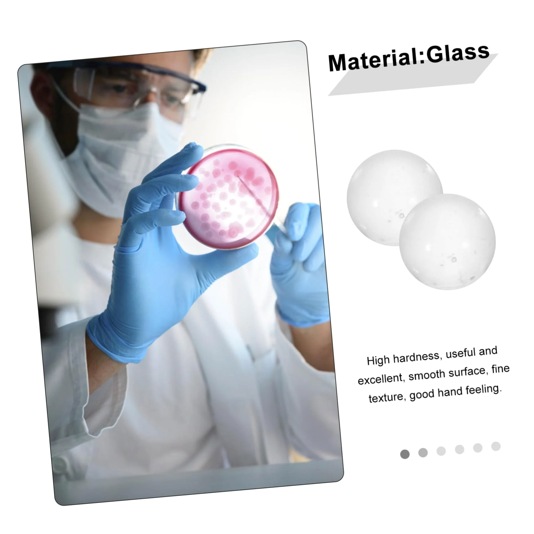 Ciieeo 2000 Piezas de Bolas de Vidrio Sólido Alta Dureza y Superficie Lisa, Esferas Transparentes de 2 Mm para Laboratorio y Experimentos Científicos