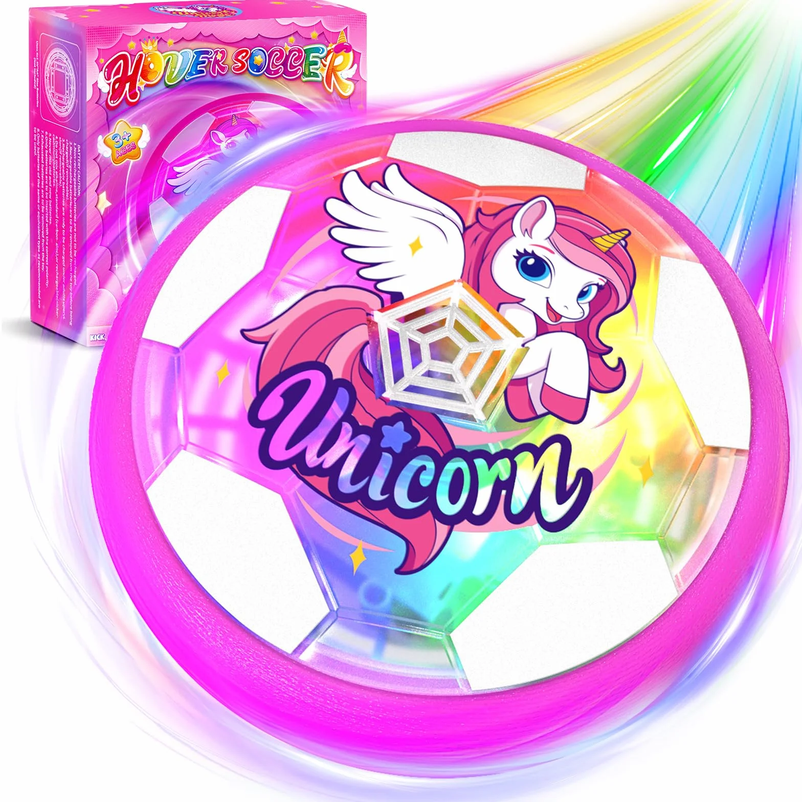 Unicornio Balon Futbol Luminosos Juguetes Niños 4-12 Años Air Power Football Flotante Regalo Navidad Cumpleaños