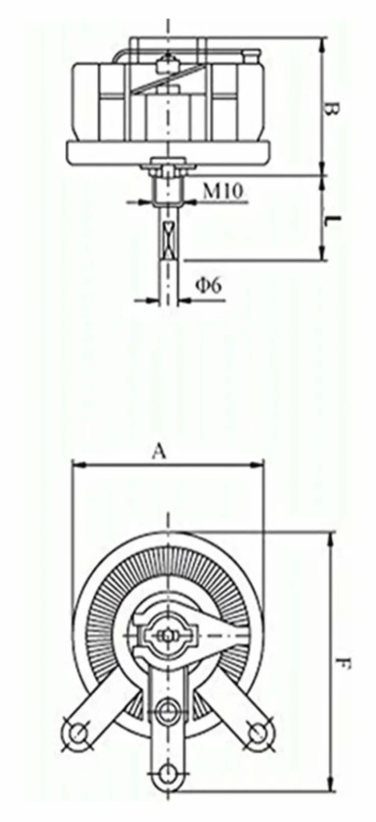 Potenciómetro bobinado de alta potencia VR-200W-100R-1, resistencia variable, reóstato, 200 W, 100 ohmios