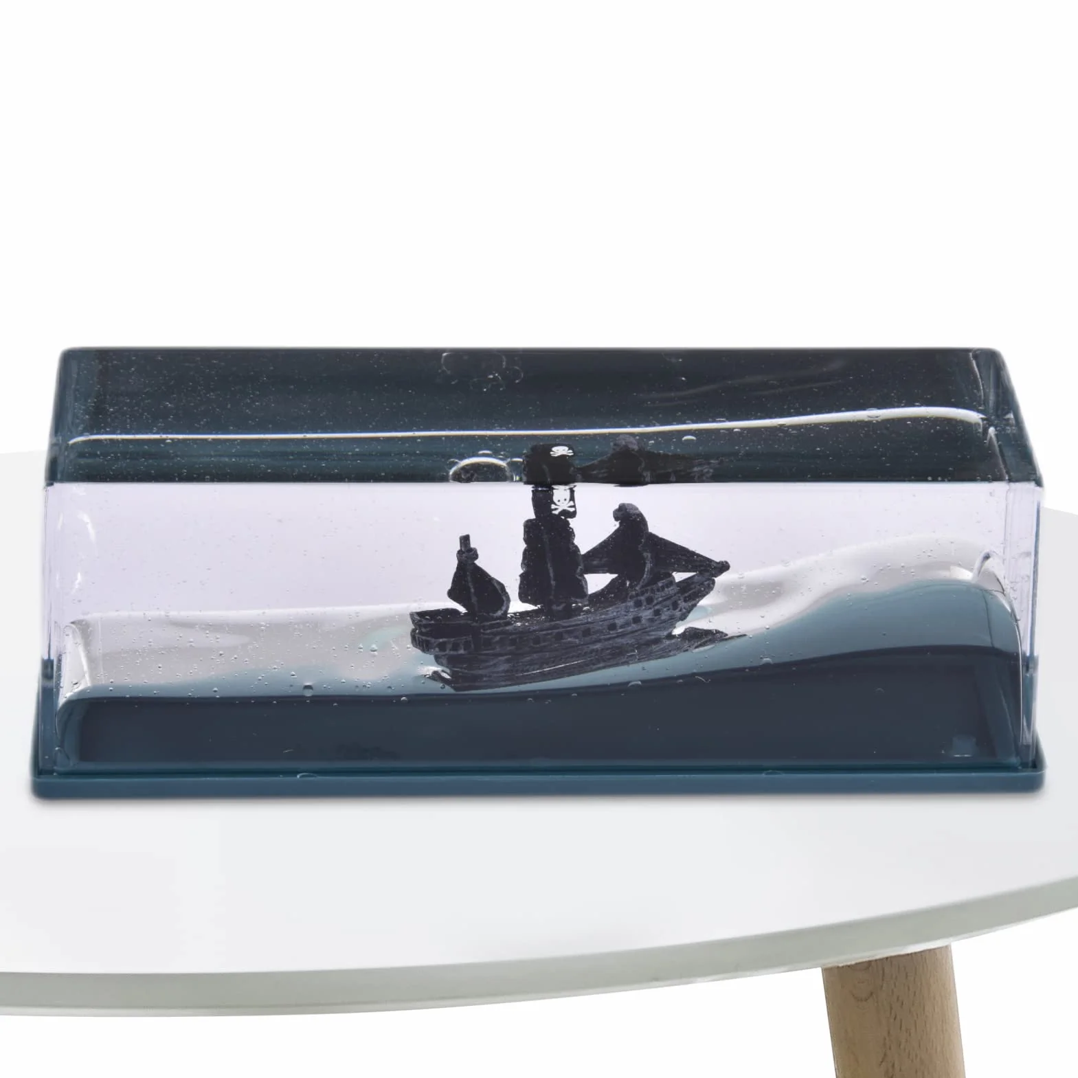 Botella Deriva líquido para cruceros Insumergible acrílico Barco Pirata Perla Negra Decoración hogar