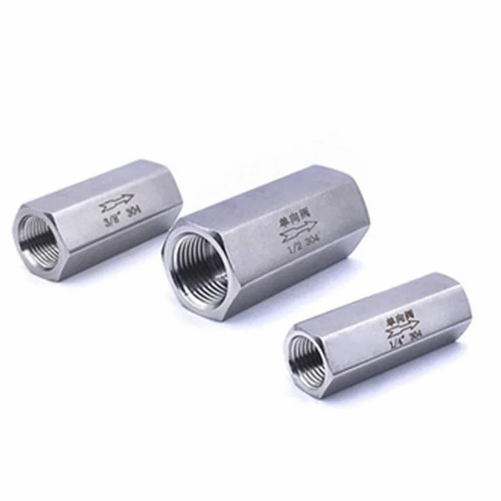 CHF-Válvula 1/8 1/4 3/8 1/2 3/4 Puertos BSPP Hembra Completa One Way Aire la válvula de retención de Agua de Acero Inoxidable 304 líquido compresor de una vía