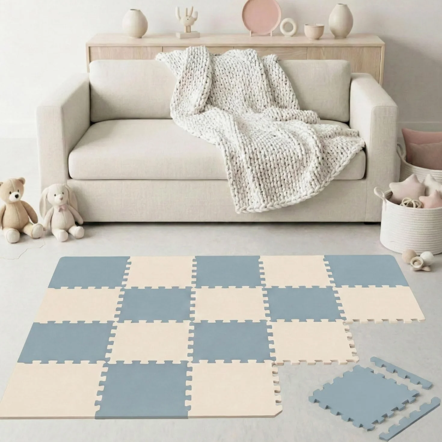 LittleTom Alfombra Puzzle para Niños 30x30 cm Espuma EVA Antideslizante Certificada TÜV