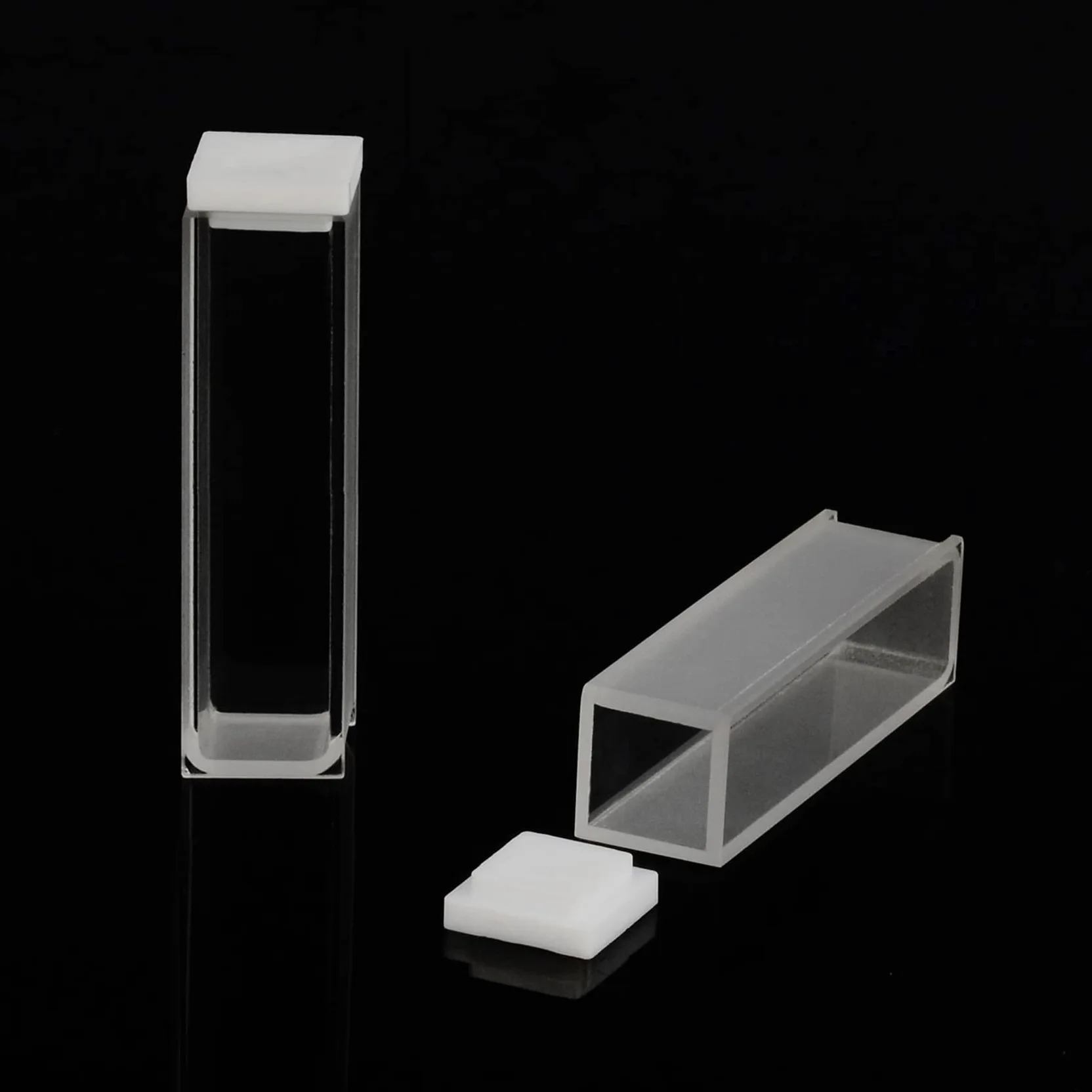 Cubeta de cuarzo, cubetas espectrofotómetro 10 mm de longitud de camino, 45 mm de , capacidad de 3,5 ml - piezas 20