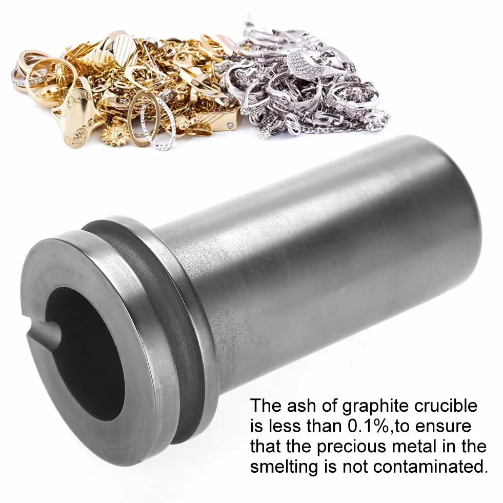 Crisol de grafito de alta pureza, 1 kg molde de lingote para fundición de joyería