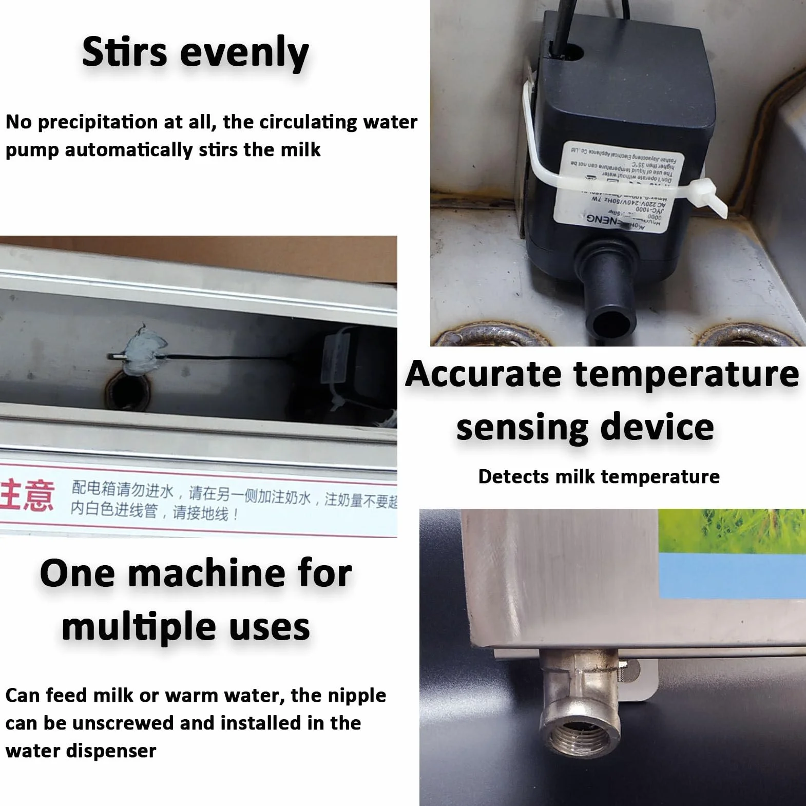 Comedero automático para corderos, cubo multifuncional de pared con 6 tetinas para leche de ganado, ideal para la lactancia de corderos.