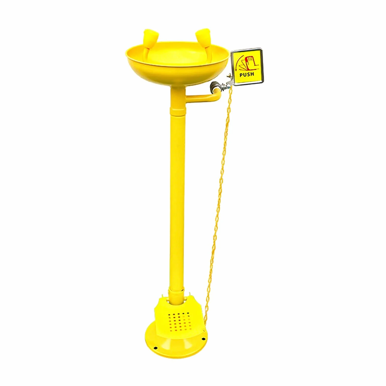 Lavado Ojos Emergencia, Estación Lavaojos con Pedal, Revestimiento ABS Acero Inoxidable, Montado En Pedestal, para Lab Factory