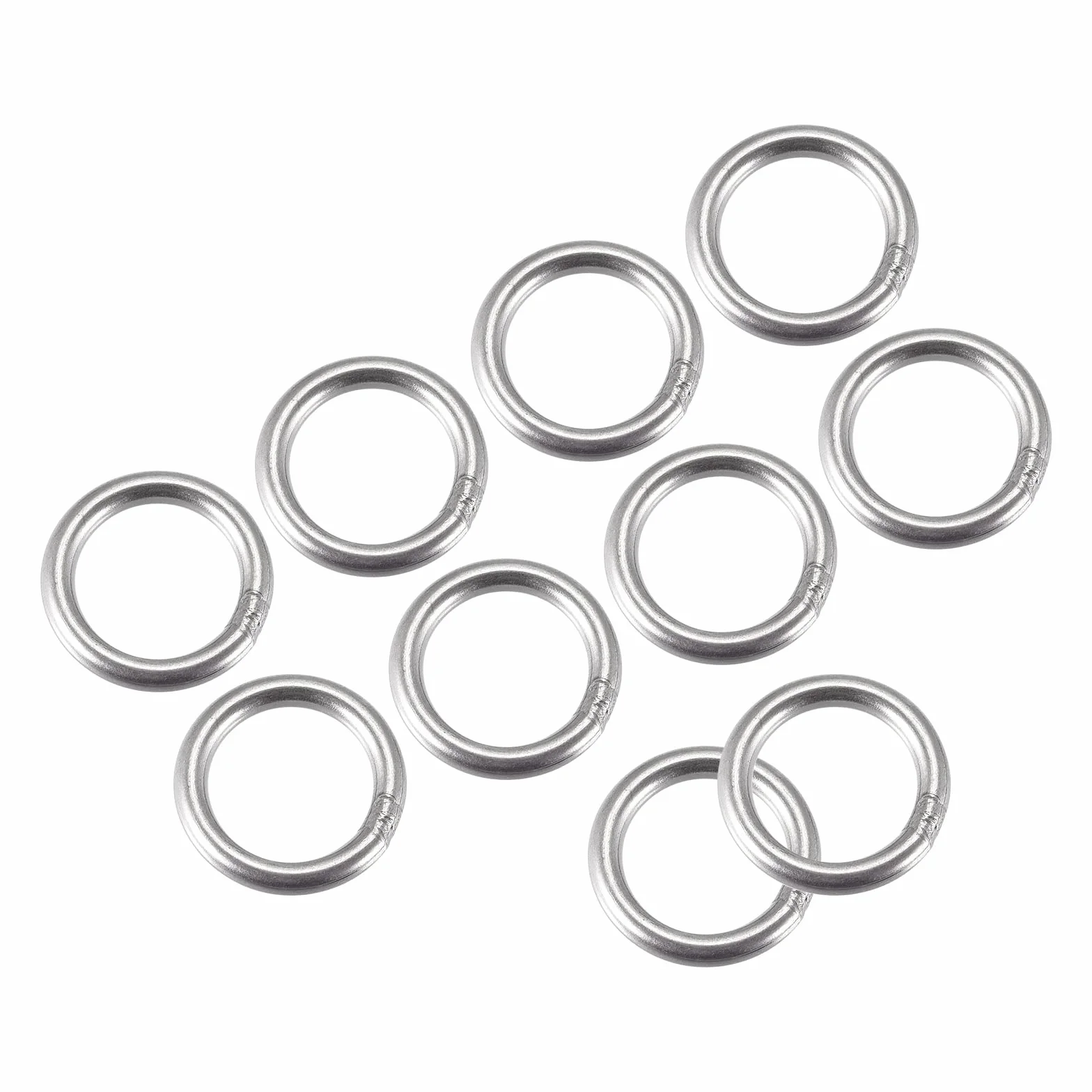 METALLIXITY 304 Acero Inoxidable Anillos Soldados Redondos 20mm OD 3mm Grosor 10uds