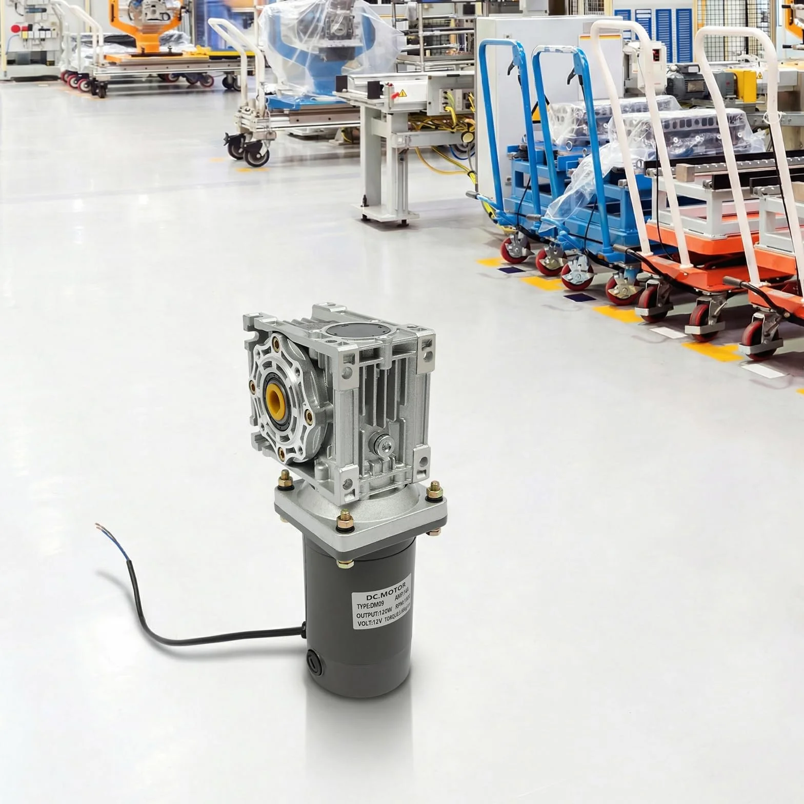 Motor de engranaje helicoidal de 12 V CC, 120 W, 1800 rpm, con función de autobloqueo, motor autobloqueante de alta torsión para barbacoas automáticas/mezcladores/puertas/ventanas