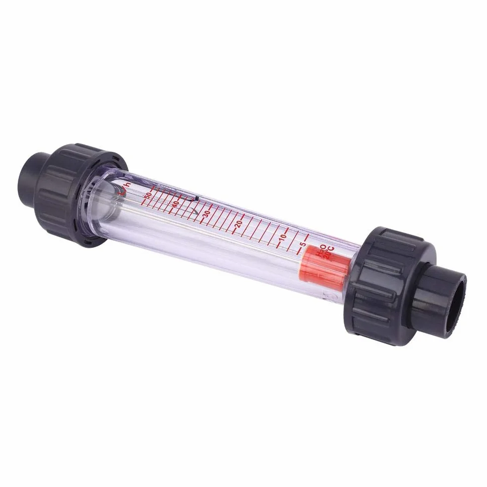 Caudalímetro de flujo de agua LZB-15 (D) Vidrio Acero inoxidable Plástico 5-50mL/H