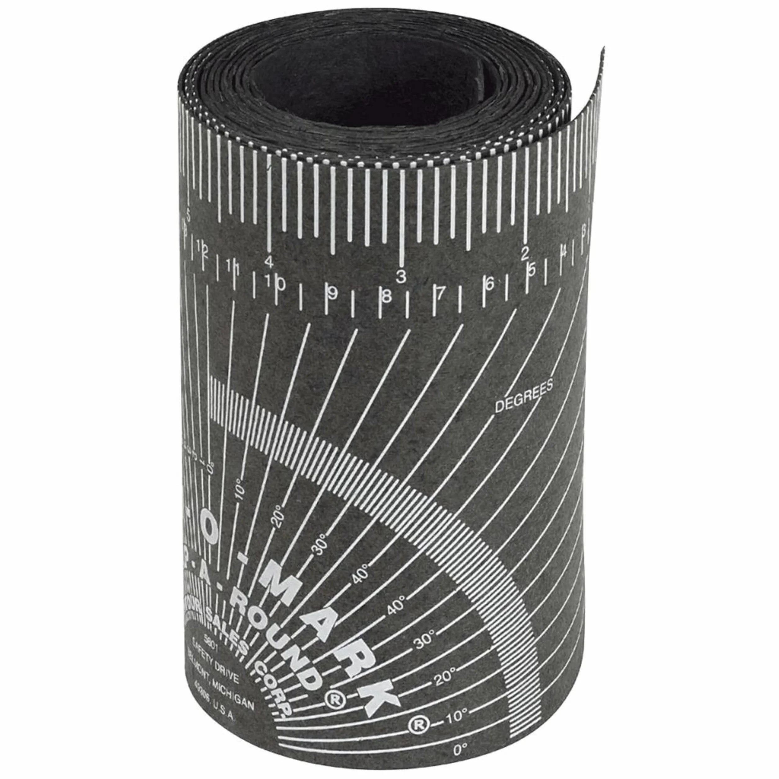 Jackson Safety Curv-O-Mark Wrap-A-Round Ruler X-Large Black 4" to 12" Pipe Diameter