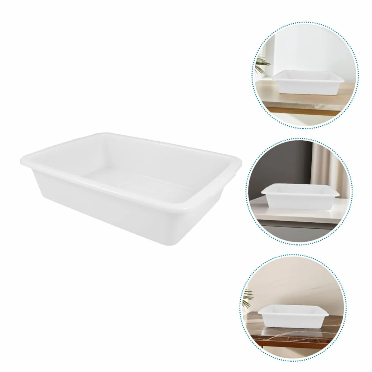 Veemoon 2 piezas Bandeja Rectangular de Plástico Organizador para Laboratorio Almacenamiento de Reactivos