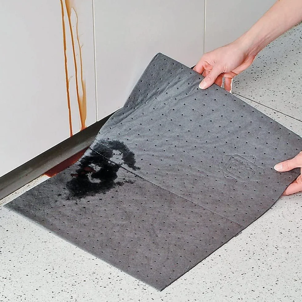 Nuevo Pig mat251 Universal Mat, 37,1 L absorbencia, 33 cm de largo x 25 cm de ancho, 100 Pad/dispensador, gris (Pack de 100)