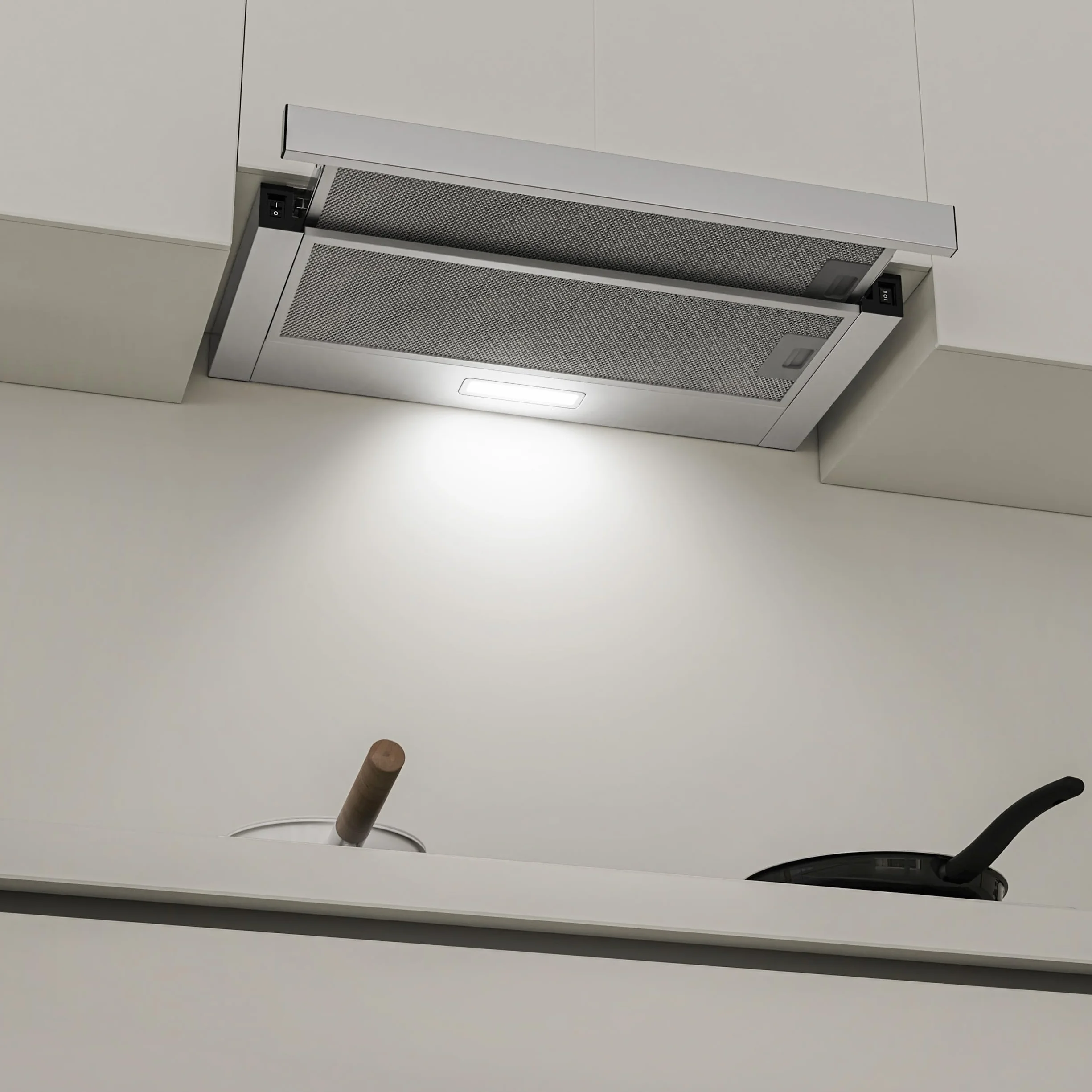 Campana Extractora Telescópica 60 cm 350 m³/h Acero Inoxidable LED FIREGAS