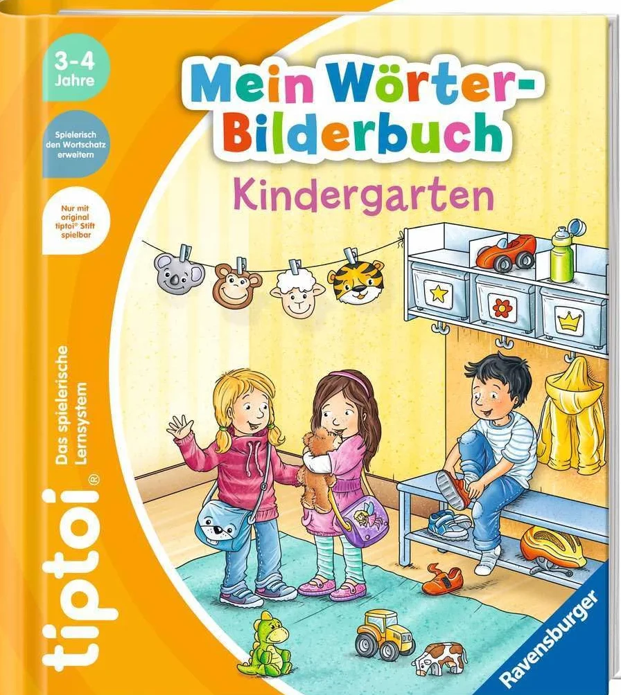 Ravensburger tiptoi 00113 Set de Inicio: Libro Ilustrado con Bolígrafo y Palabras, Sistema de Aprendizaje Infantil para niños de 3 años