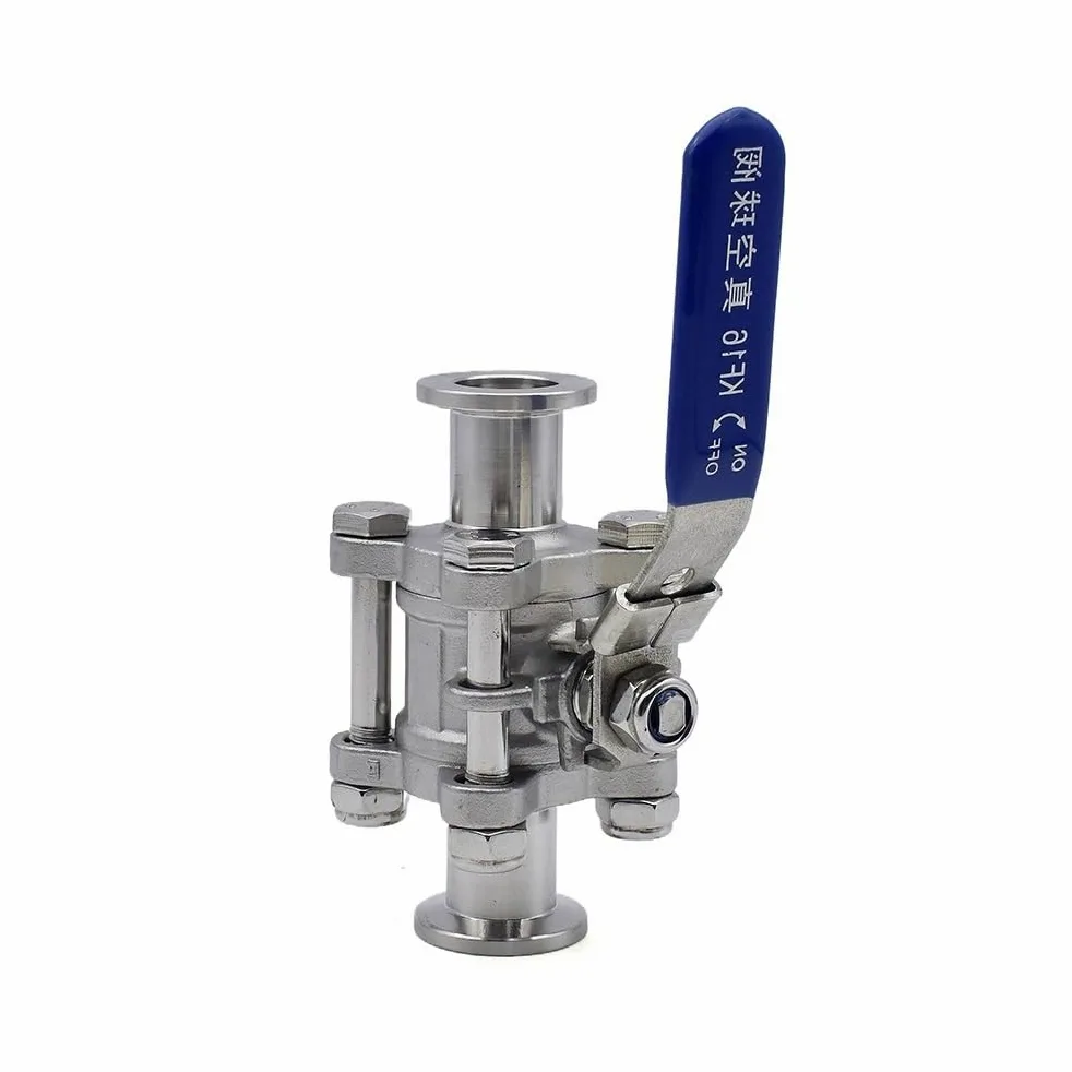 Brida de instalación rápida KF de Tres Piezas, Manual, de Alto vacío, de Acero Inoxidable SS304, KF16, KF25, KF40 y KF50(KF16)