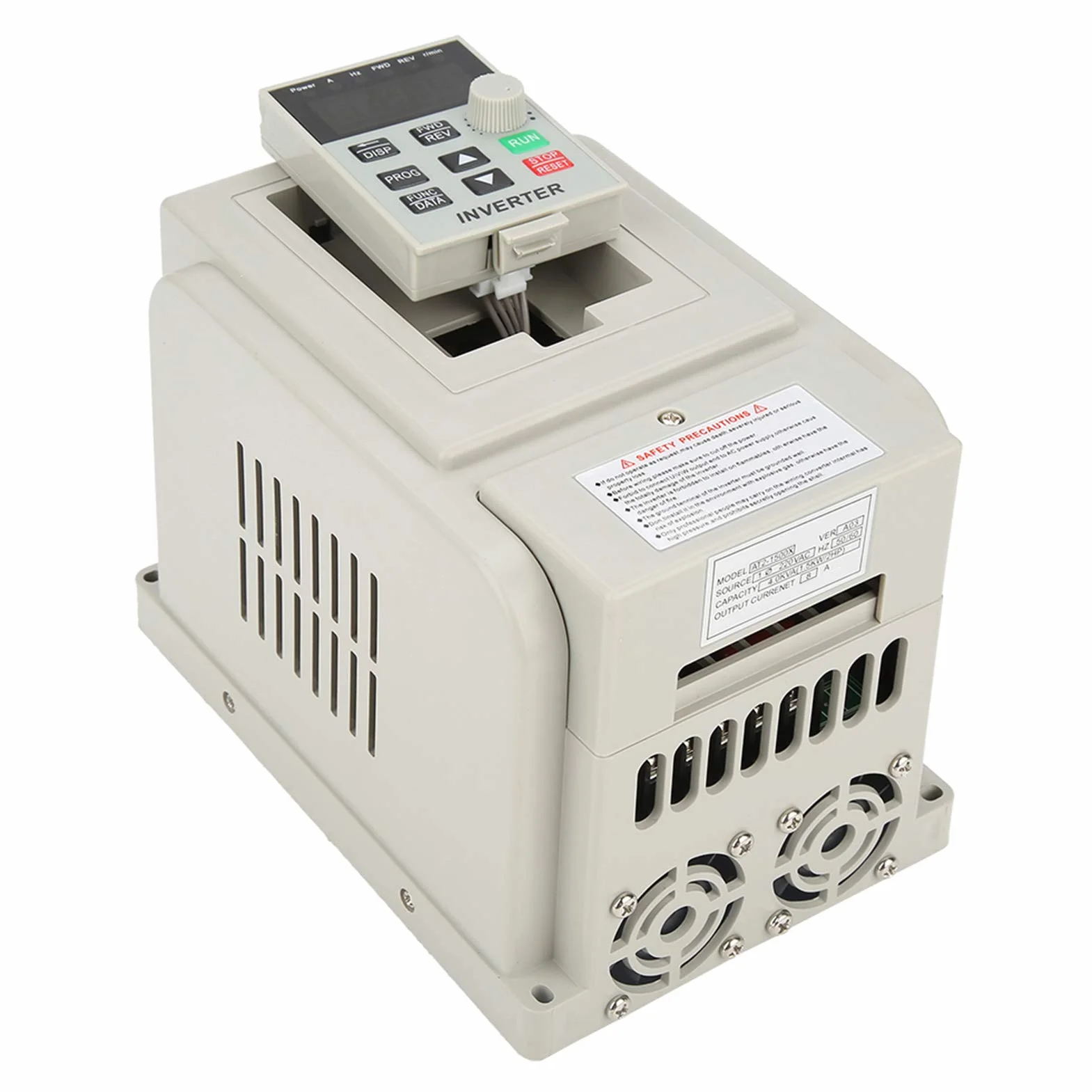 Controlador de Velocidad Vfd de Frecuencia Variable de 220 Vac de Frecuencia Ajustable Monofásica de Rendimiento Electrónico CNC para Motor de CA Monofásico de 1,5 Kw