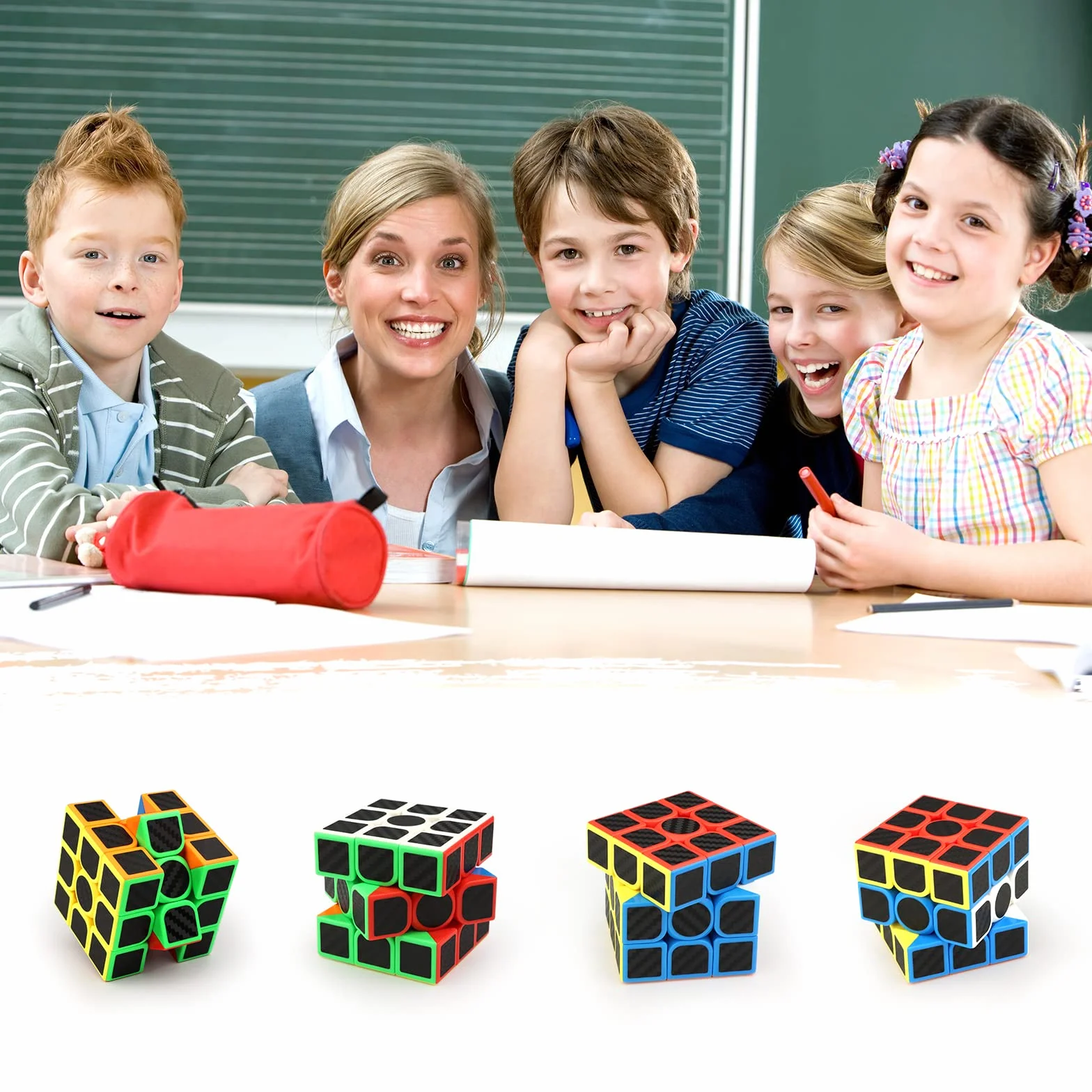 JOPHEK Cubo Mágico 3x3x3 Speed Cube Fibra de Carbono