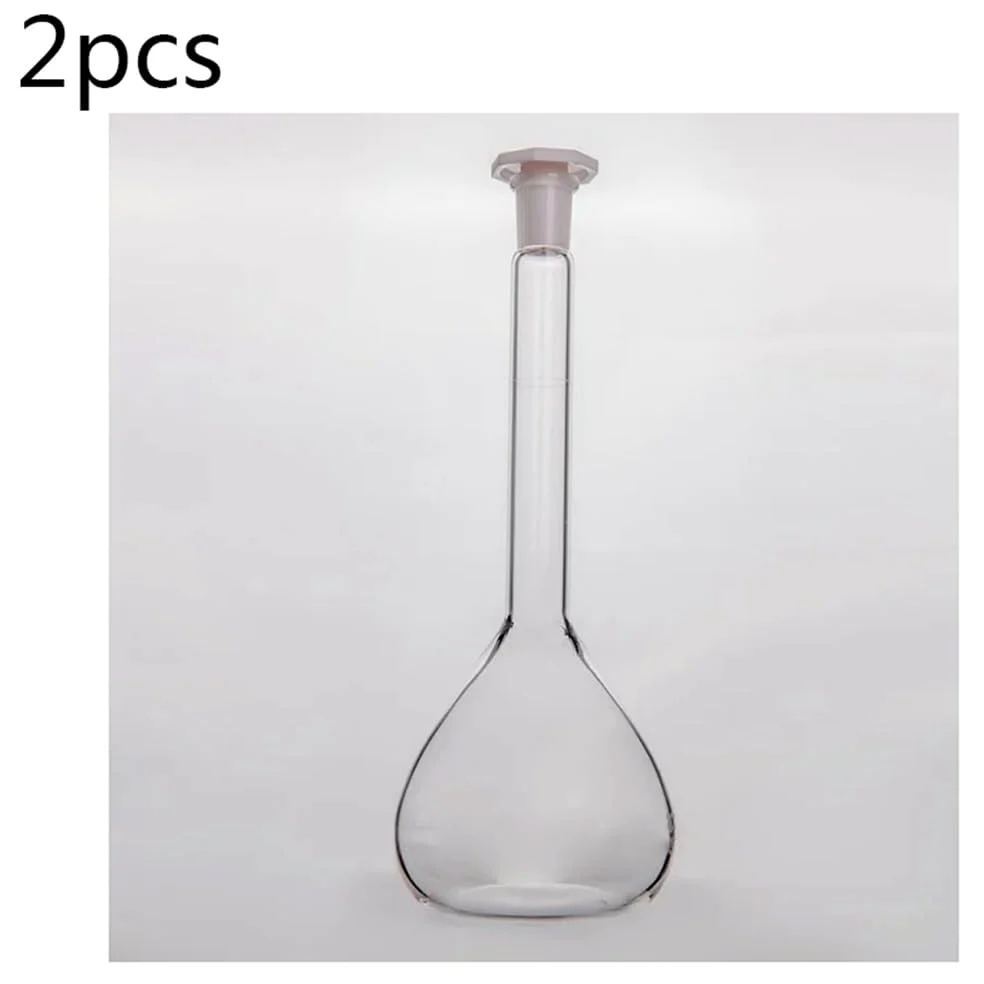 Equipos y suministros de laboratorio Matraz aforado transparente con tapón de plástico, vidrio borosilicato F81
