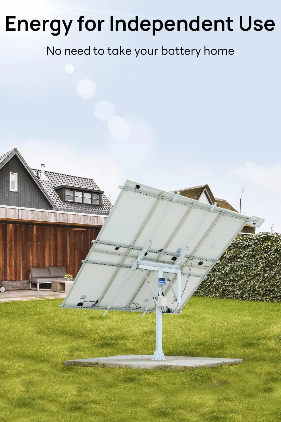 ECO-WORTHY Caja de energía para sistema solar IP65 resistente al agua: panel solar monocristalino de 10 W + batería LiFePO4 de 6 Ah 12 V con 3000 ciclos y protección BMS Plug and Play para jardín y