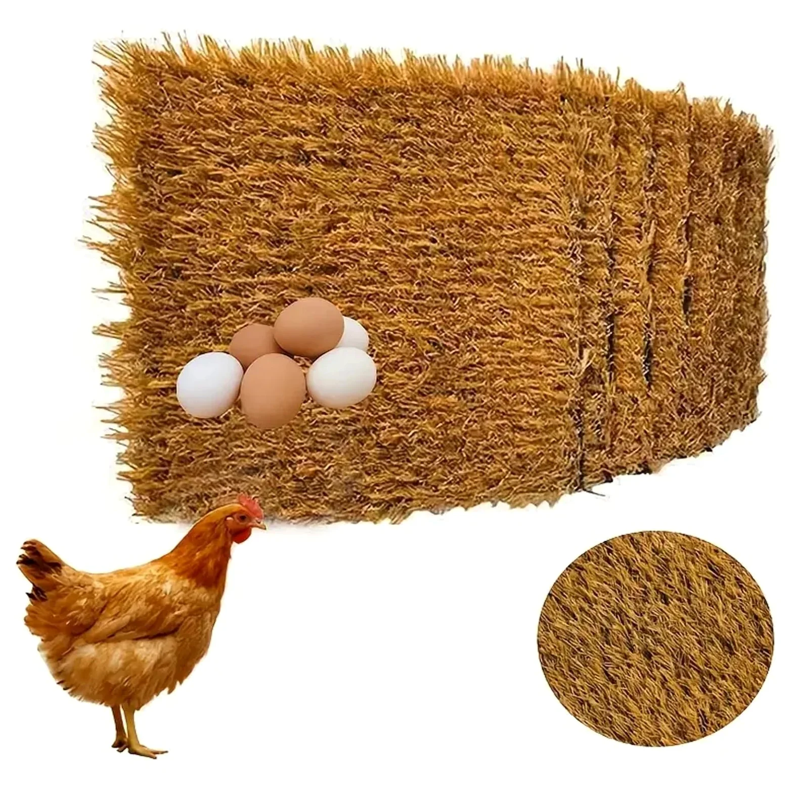 Estera para Nido De Pollo 10 Almohadillas for gallinero, cálidas, Reutilizables y Lavables