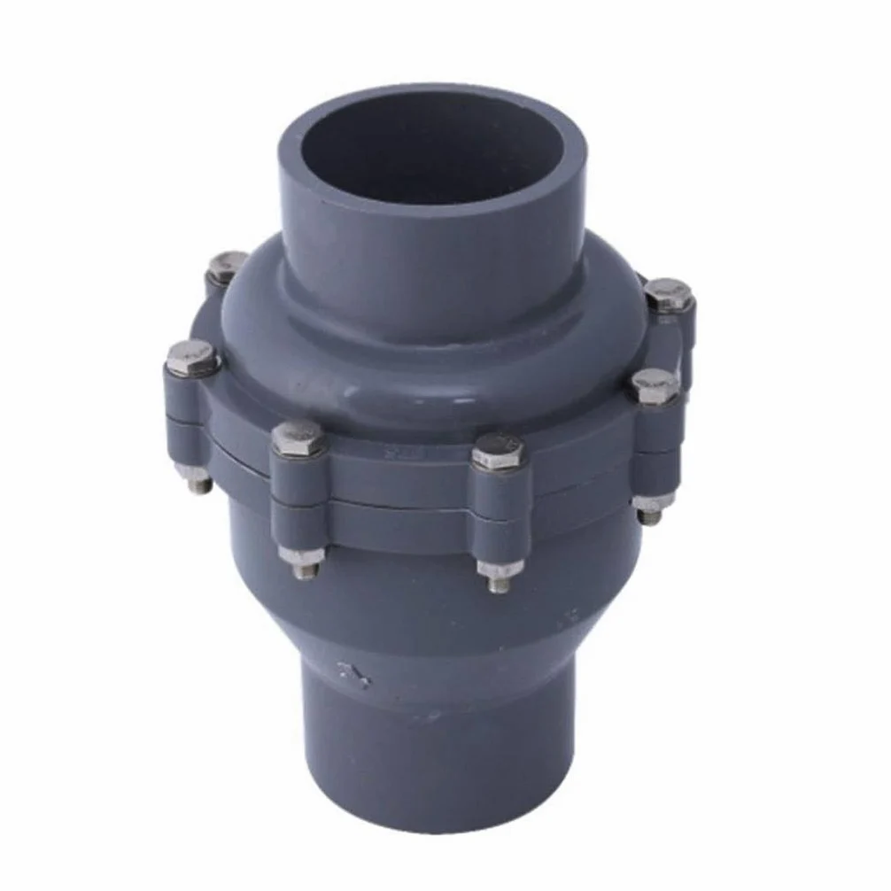 Válvula de cierre con rosca, Horizontal vertical universal de la válvula retención plástica del PVC aleta interna DN25 DN32 DN40 DN50(Inner Dia.160)