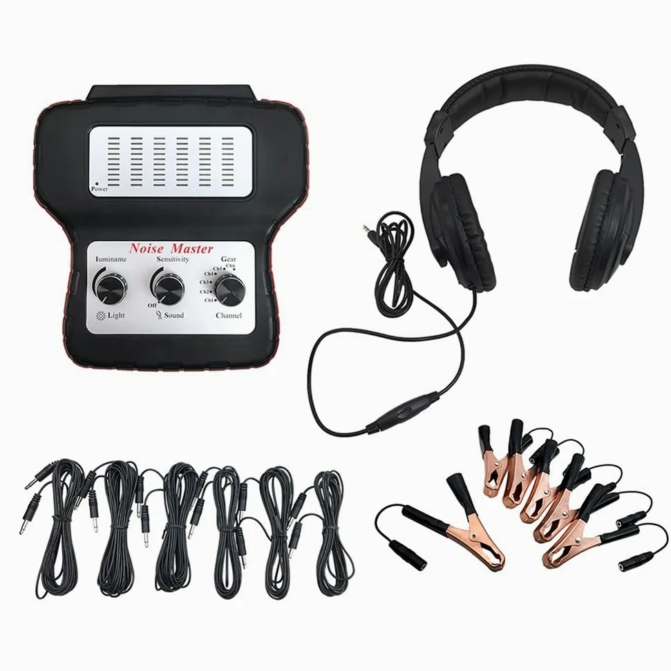 Gokeet Estetoscopio Electrónico Buscador de Ruido para Automóvil Máquina de Diagnóstico Detector de Ruido Multicanal Detector de Sonido Anormal