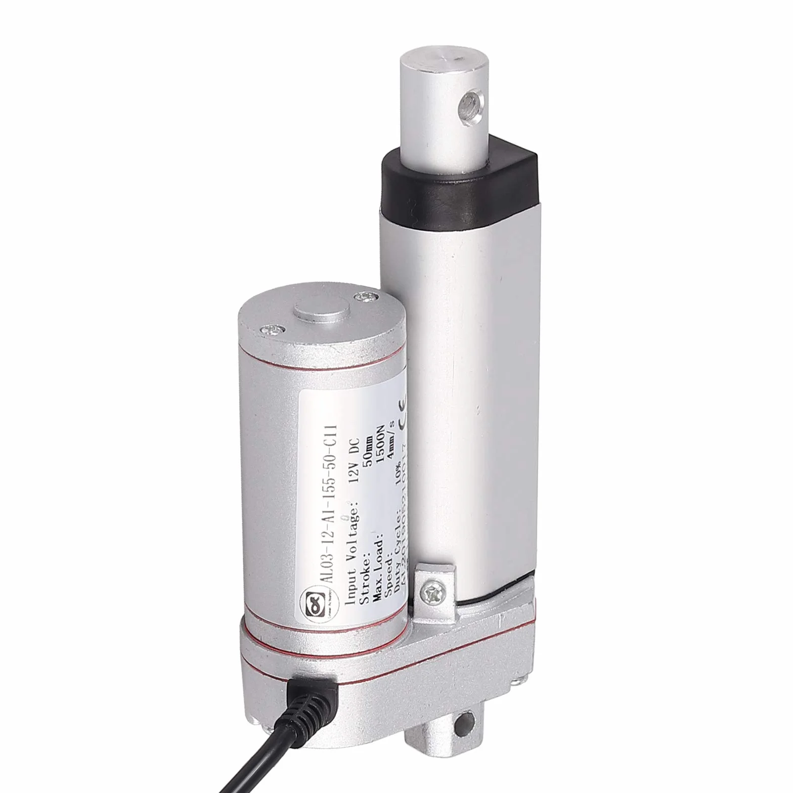 AUTOUTLET Actuador Lineal DC 12V 1500N 50mm Motor Eléctrico para Abridor de Puerta de Coche RV