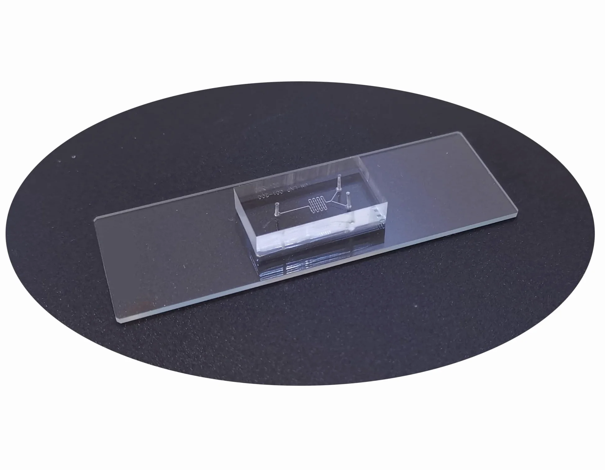 1 chip microfluídico BioChip C01-200 y C02-200 - Chip microfluídico PDMS for sistema de control de fluidos LNP(C01-200 Fish bone depression)