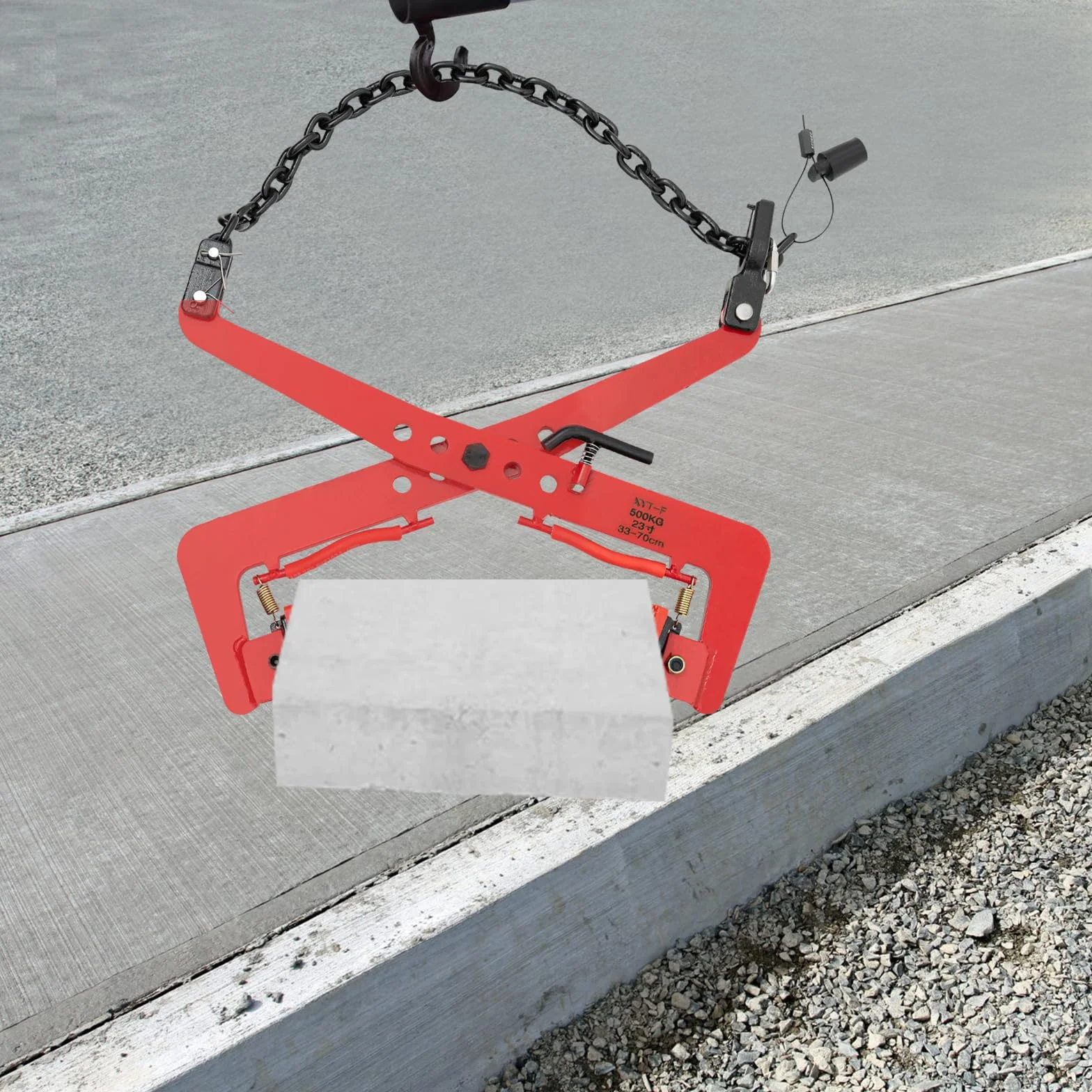 MINRS - Alicates de desplazamiento - 500 kg - Soporte de piedra y pinza de elevación para adoquines - Extractor de paletas