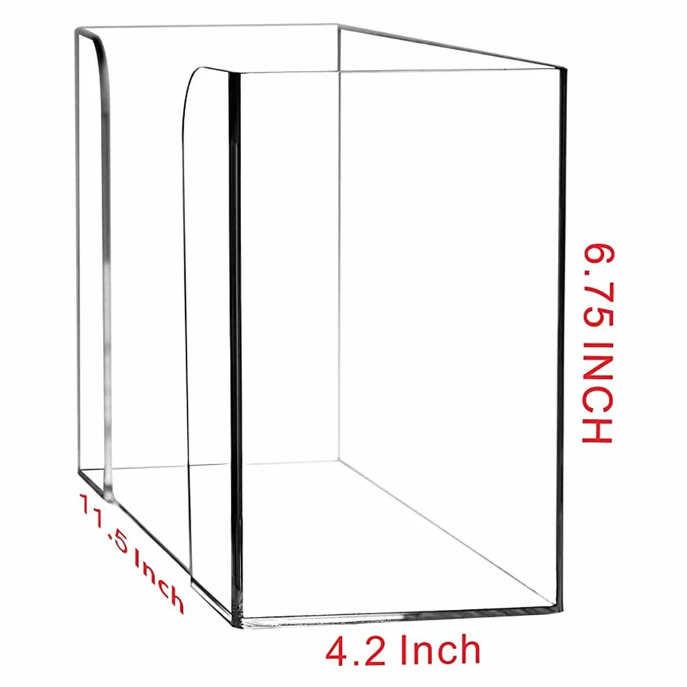 Soporte transparente para servilletas de papel para encimera, toallas plegables en Z, C o multipliegues