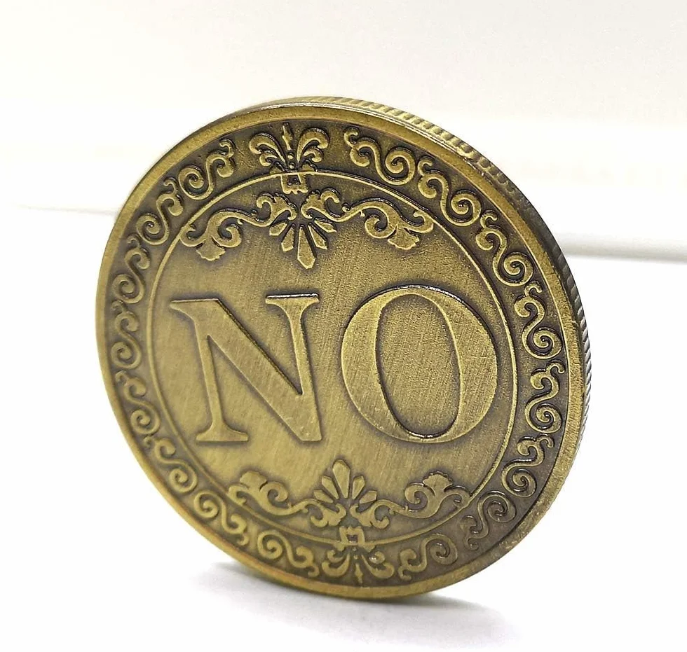 Sí No Monedas Volteando Moneda de Desafío 4 Piezas Colección Conmemorativa Doble-Sí Doble-No Normal