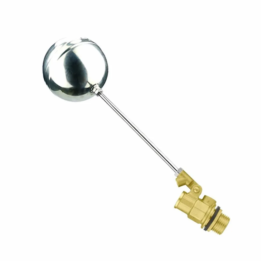 Válvula de flotador de latón for tanque de agua, control automático de nivel de agua, ajustable de 1/2 pulg.(3/4Inch)