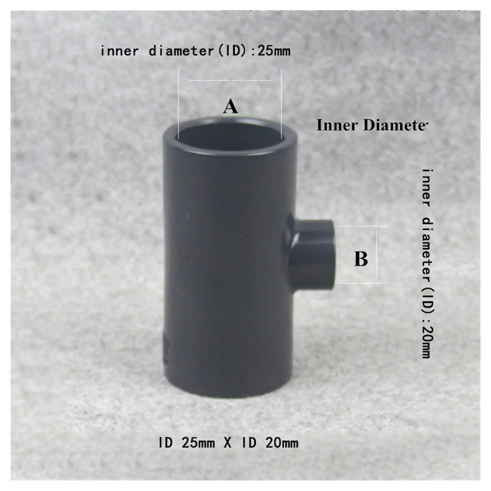HMTE Accesorios de tubería de Agua de plástico UPVC en T de Diferentes diámetros 1 Pieza (Color : 1 Pcs, Thread Specification : ID 50 X ID40mm) (1 Pcs ID 50 X ID32mm)