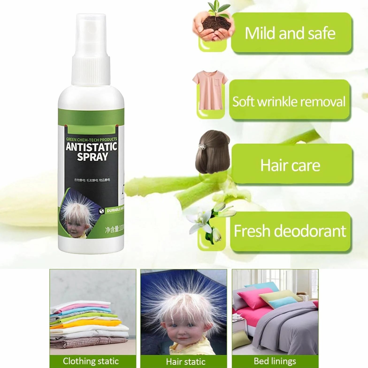 Spray Antiestático Para Ropa 100ml Anti-Static-Spray
