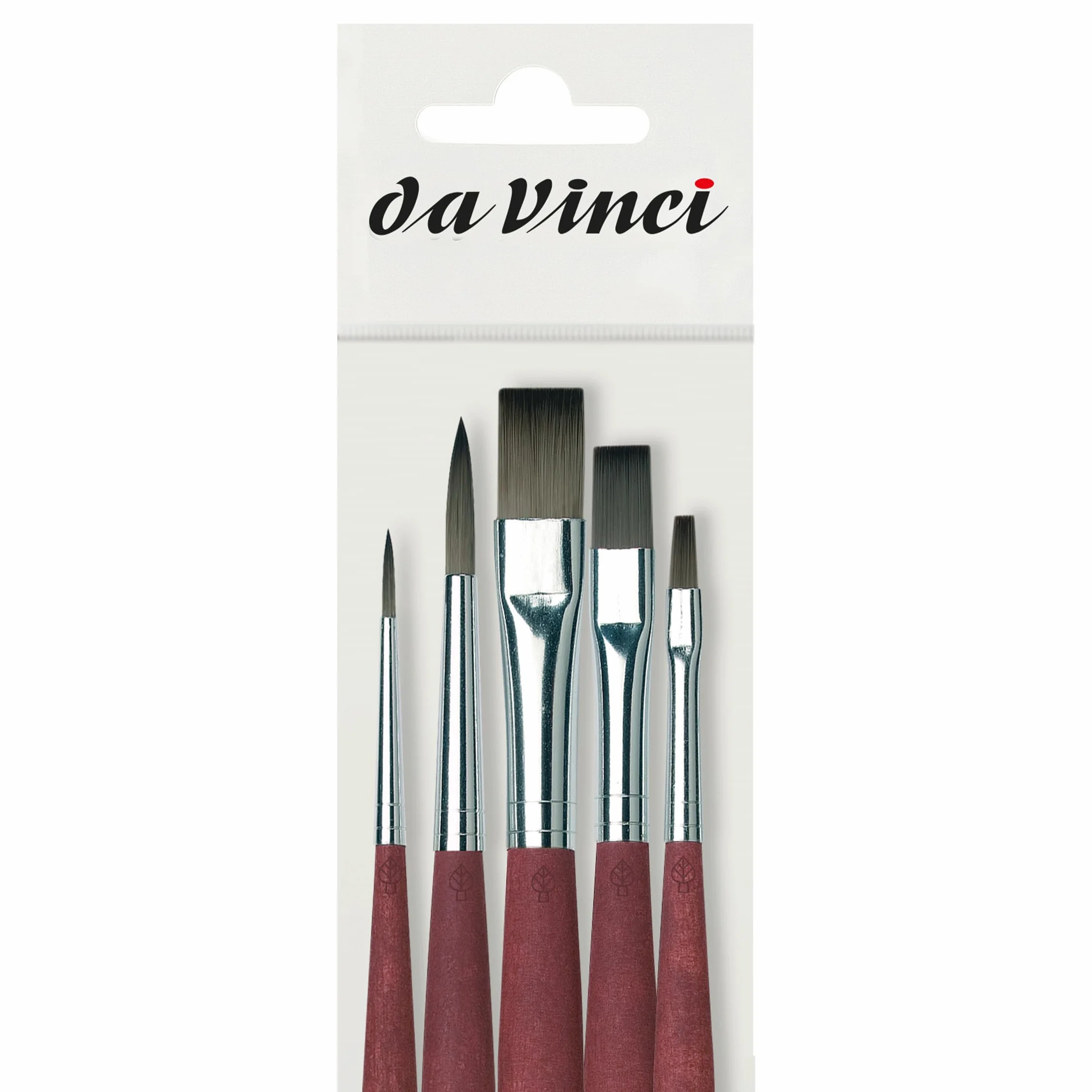 Da Vinci 5269 Cepillos de fibra sintética para óleo y acrílico Set de 5