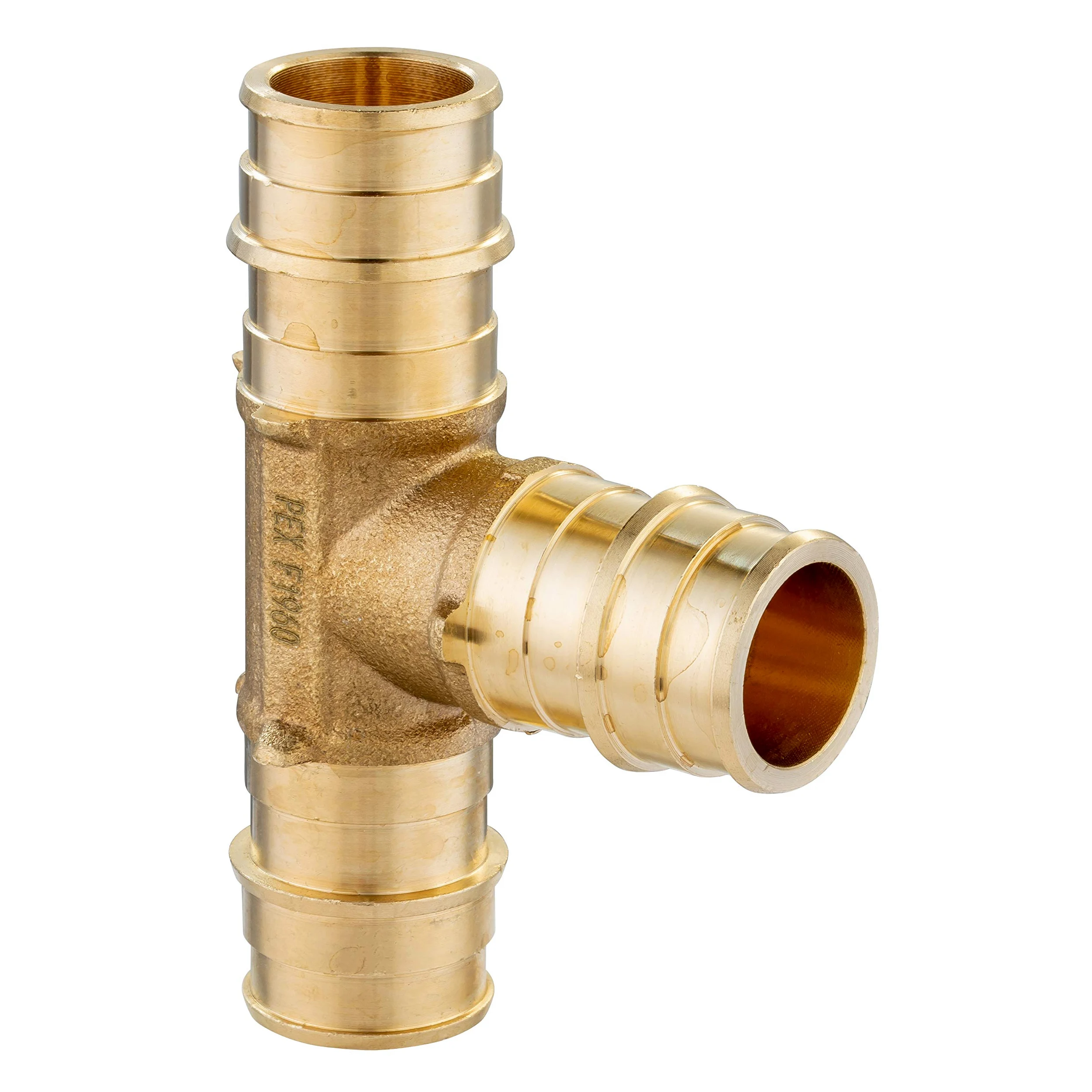Paquete de 10 accesorios de latón de expansión de flujo completo EFIELD Pex A, 3/4 x 3/4 x 3/4 pulgadas, solo para conexión de tubo Pex-A, ASTM F1960, (PEX1960043)
