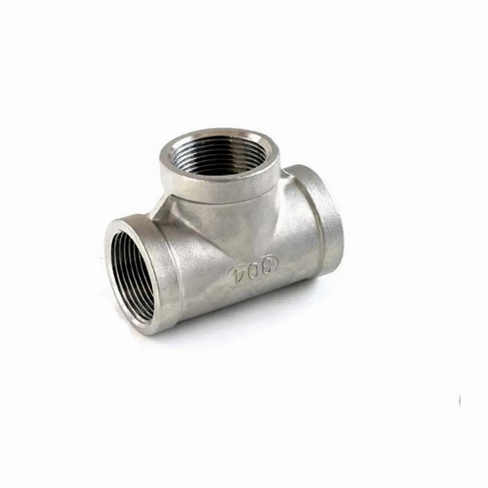 HMTE Rosca Hembra de Acero Inoxidable SS304, Accesorio de tubería en T de 3 vías, 1/8 ", 1/4", 3/8 ", 1/2", 3/4 ", 1", 1-1/4 ", 1-1/2", 2 ", roscado (Rosca Especificación : 1-1/4") (1)