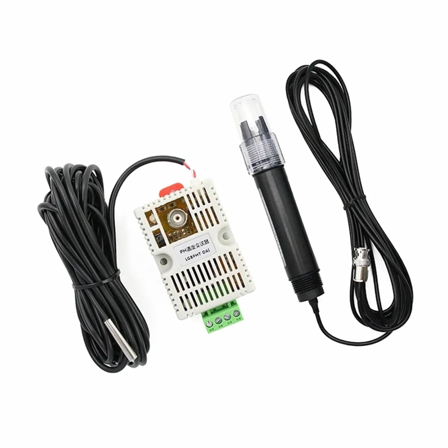 Módulo Sensor de detección de transmisor de Temperatura de PH del Agua Voltaje 0-5V 0-10V 4-20mA Salida RS485 Sensor de PH electrodo BNC (Color : BL-T-V10)