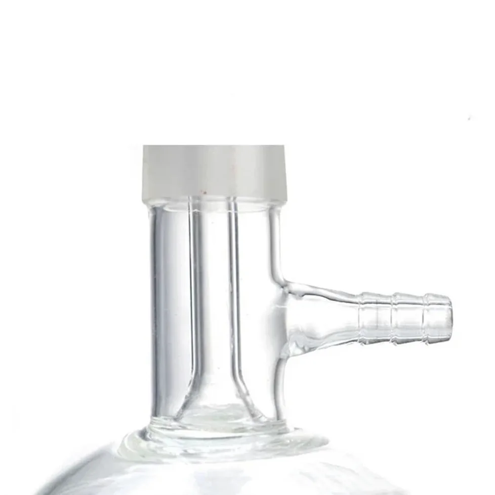 Cristalería de Laboratorio Embudo de vidrio de laboratorio con boca de succión lateral, puerto de molienda estándar de 30 ml a 1000 ml, n.° 24, 1 unidad(1000ml)
