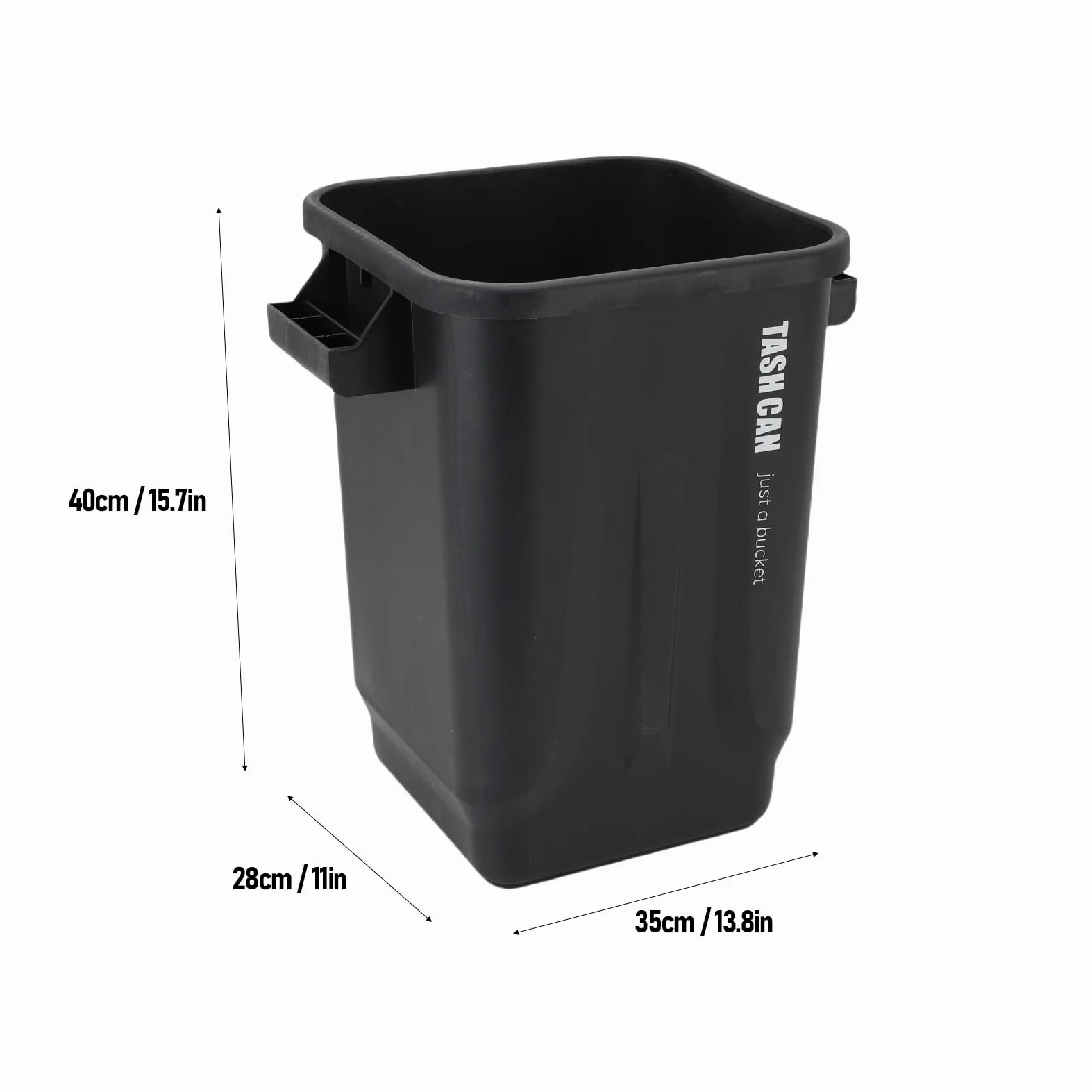 Cubo de Basura de Cocina, Cubo de Basura Compacto que Ahorra Espacio con Asas Resistentes y Diseño Apilable, para Baño, Oficina, Sala de Estar, RV (Negro)
