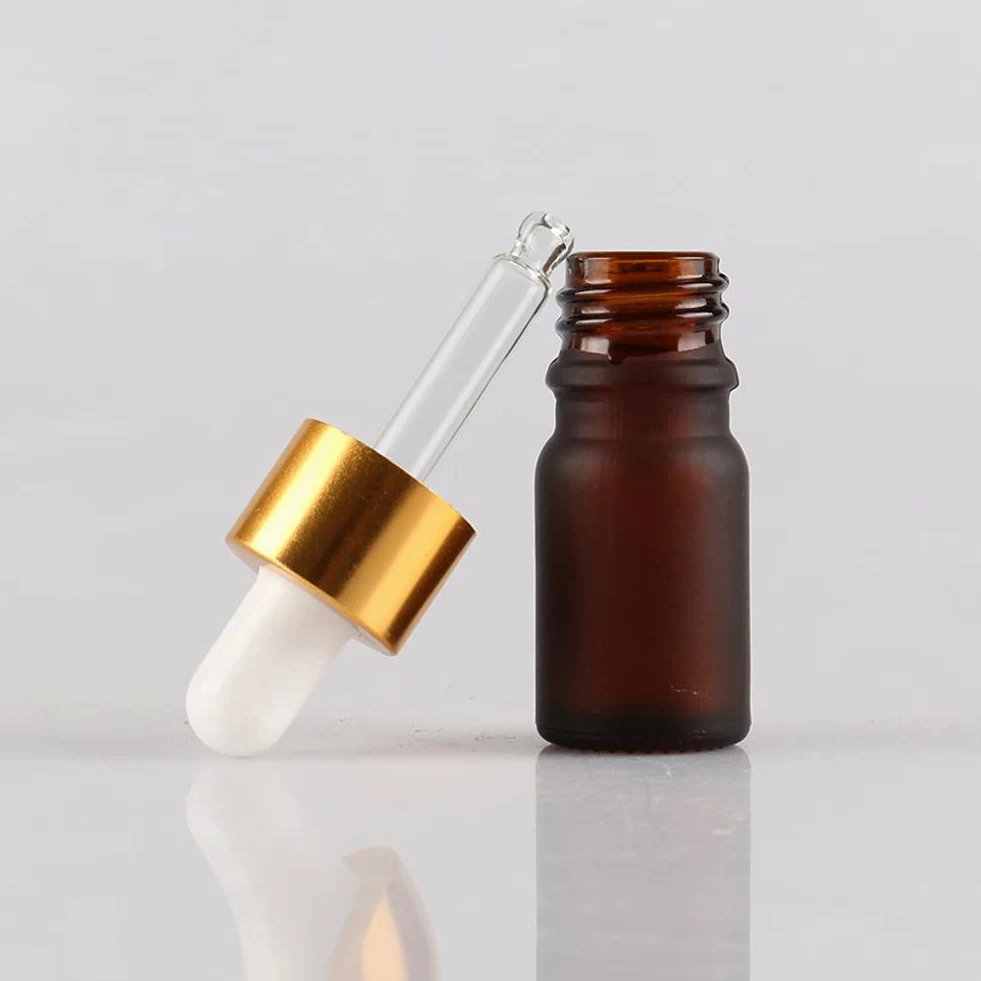 24 Pieza 10ml Verde mate Botellas de Cristal con Pipeta, 10 ml Frasco Cuentagotas Cristal con Tapón de Rosca Oro, Botella de Vidrio con Cuentagotas para Aceite Esencial Aromaterapia